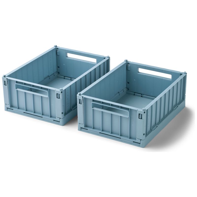 Lot de 2 caisses de rangement Weston S Beach Blue Liewood Produit 1