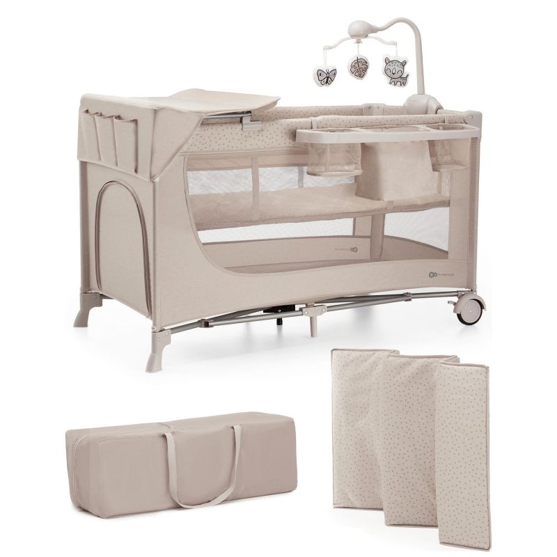 Lit parapluie 3 en 1 Joy 2 avec accessoires Beige Kinderkraft Produit 1