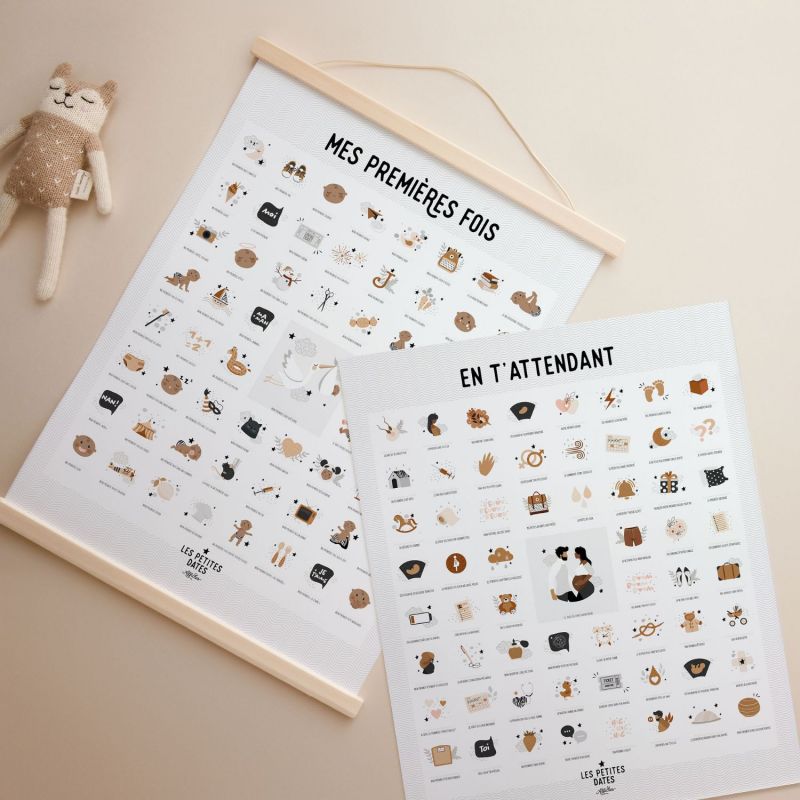Pack duo Mes premières fois et En t'attendant Peau foncée Maman et Papa Les Petites Dates Produit 2