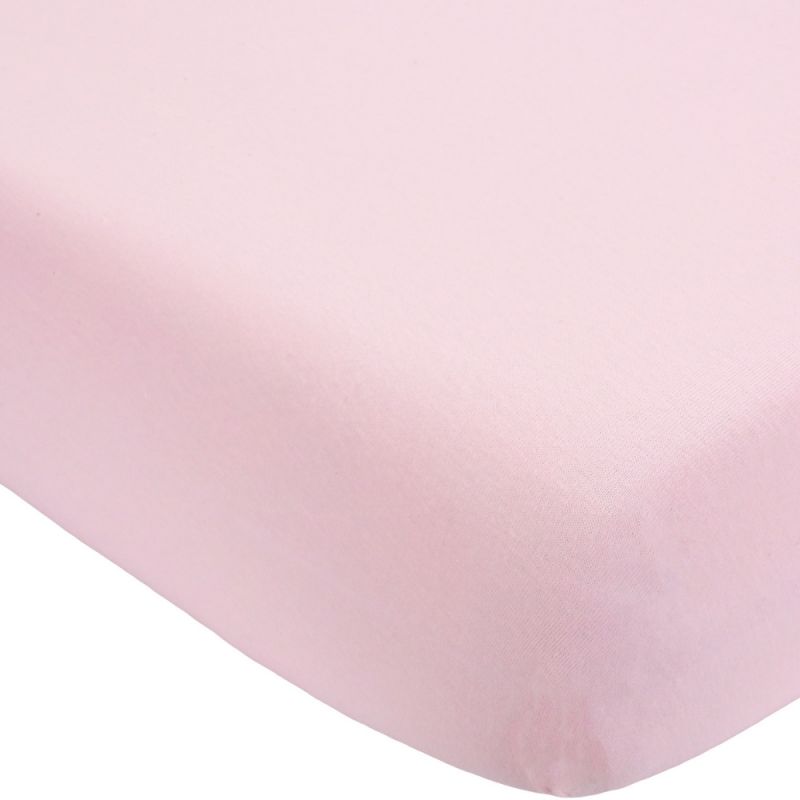 Drap housse en coton Rose (60 x 120 cm) Trois Kilos Sept Produit 1 grande taille