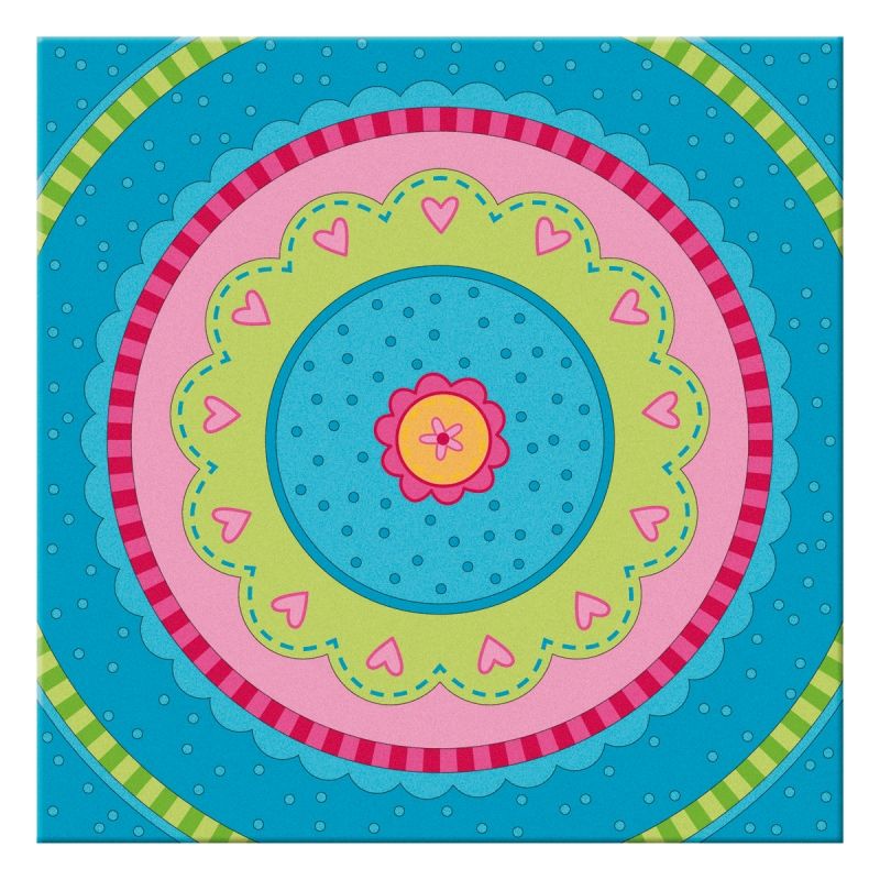 Tapis Rêve fleuri (120cm x 120cm) Haba