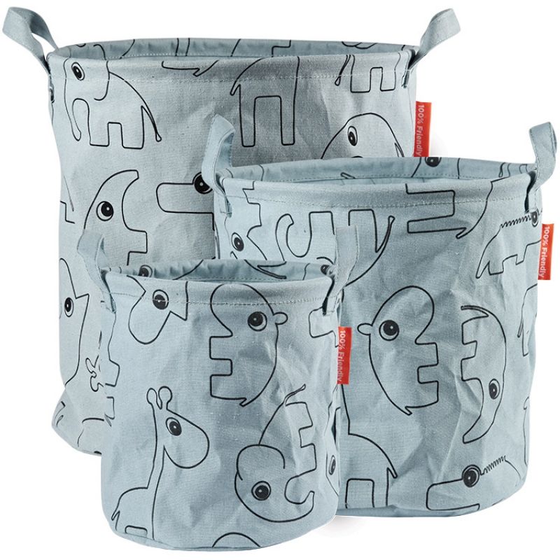Lot de 3 sacs à jouets Contour bleu Done by Deer