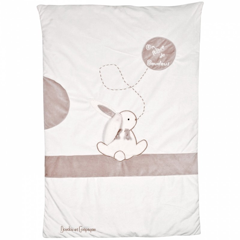 Edredon Mon tout petit lapin (80 x 120 cm) Doudou et Compagnie