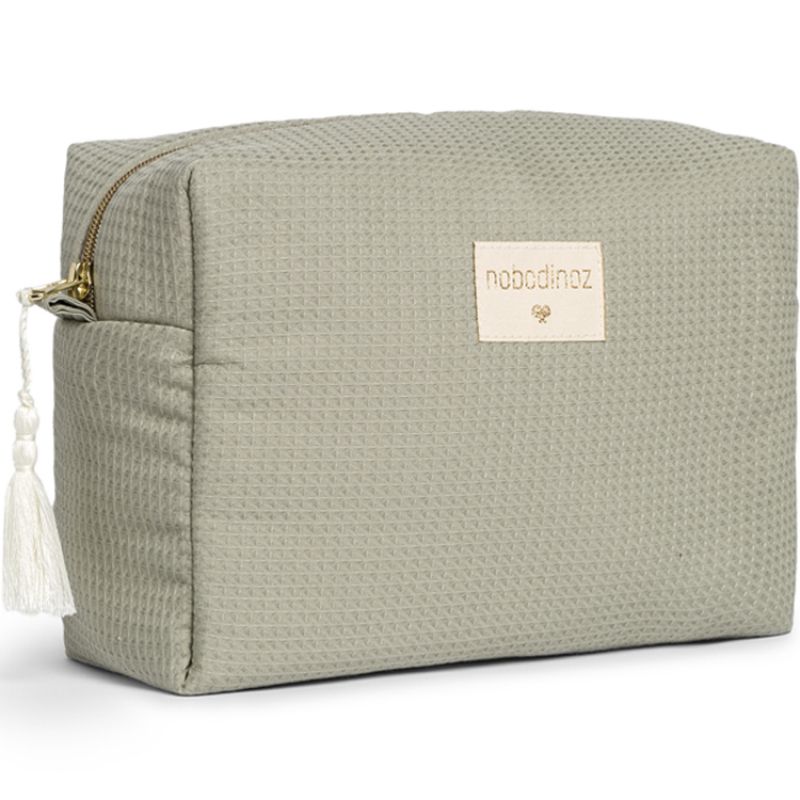 Trousse de toilette nid d'abeille Diva Laurel Green Nobodinoz