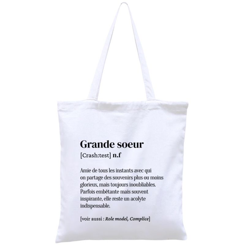 Sac à anses en coton bio Grande sœur Hindbag