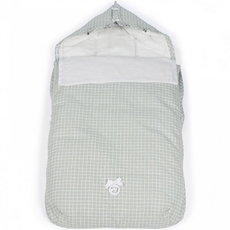 Nid d'ange passe sangle en coton Miel gris (43 cm) Pasito a pasito