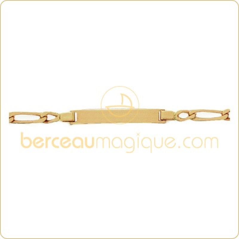 Gourmette maille cheval alternée 1 pour 1 (or jaune) Berceau magique bijoux