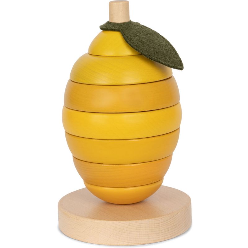 Pyramide citron à empiler (20 cm) Konges Slojd