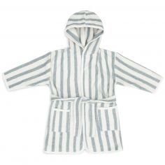 Peignoir en éponge Stripe Sea Green (3-4 ans) - Jollein
