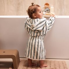 Peignoir en éponge Stripe Sea Green (3-4 ans)