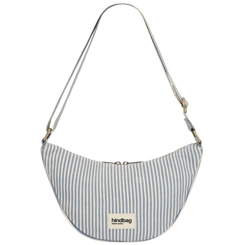 Sac banane Andrea Rayures Fines Bleu Hindbag Produit 1