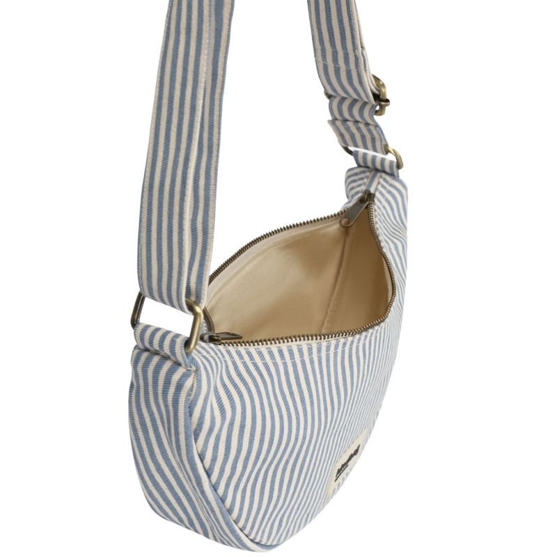 Sac banane Andrea Rayures Fines Bleu Hindbag Produit ouvert 4