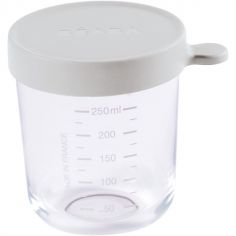 Pot de conservation en verre gris (250 ml)