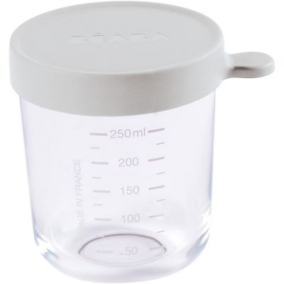 Béaba - Pot de conservation en verre gris (250 ml)