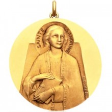Médaille Sainte Sandrine (or jaune 750°)  par Becker