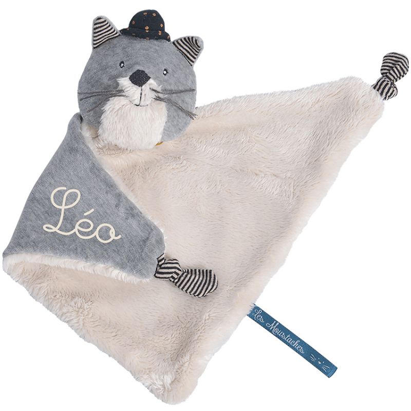 Doudou chat Fernand Les Moustaches (personnalisable) Moulin Roty Produit 1 grande taille