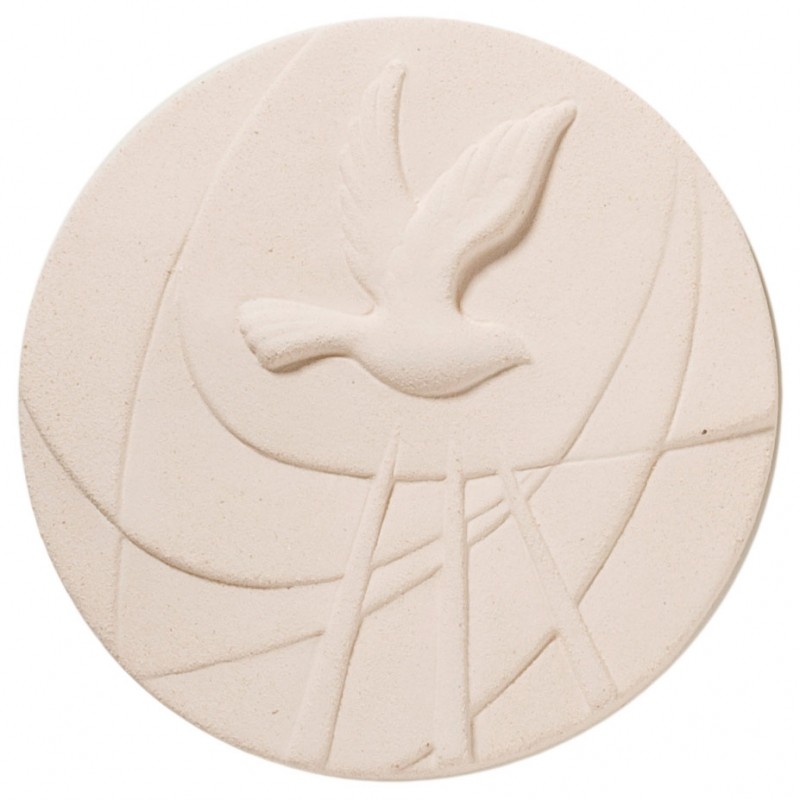 Plaque murale ronde Confirmation Centro Ave Ceramica