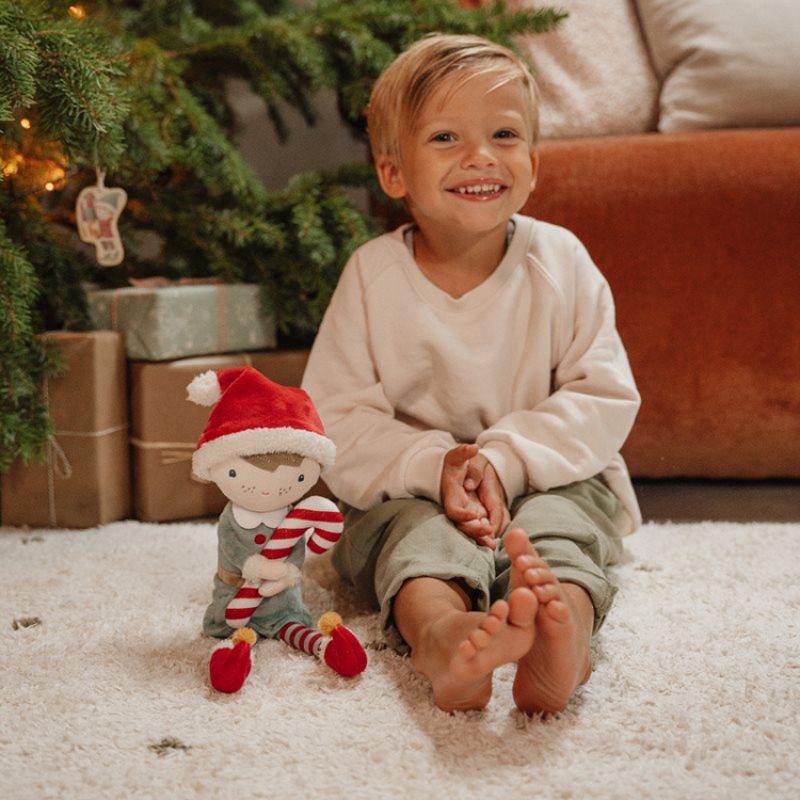 Poupée souple elfe de Noël Jim (35 cm) Little Dutch Ambiance 2