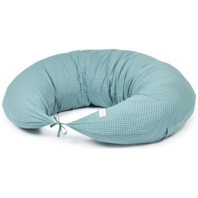 Coussin de maternitÃ© Stories Ãdition limitÃ©e Teal cream grid