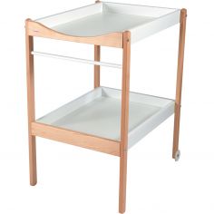 Table à langer Margot en bois hybride blanc - Combelle