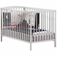 Lit bébé à barreaux New Basic gris (60 x 120 cm)  par Baby Price