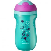 Tasse à bec isotherme Sippee cup turquoise et rose  par Tommee Tippee