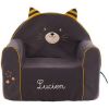 Fauteuil club chat Les Moustaches (personnalisable) - Moulin Roty