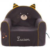 Fauteuil club chat Les Moustaches (personnalisable)