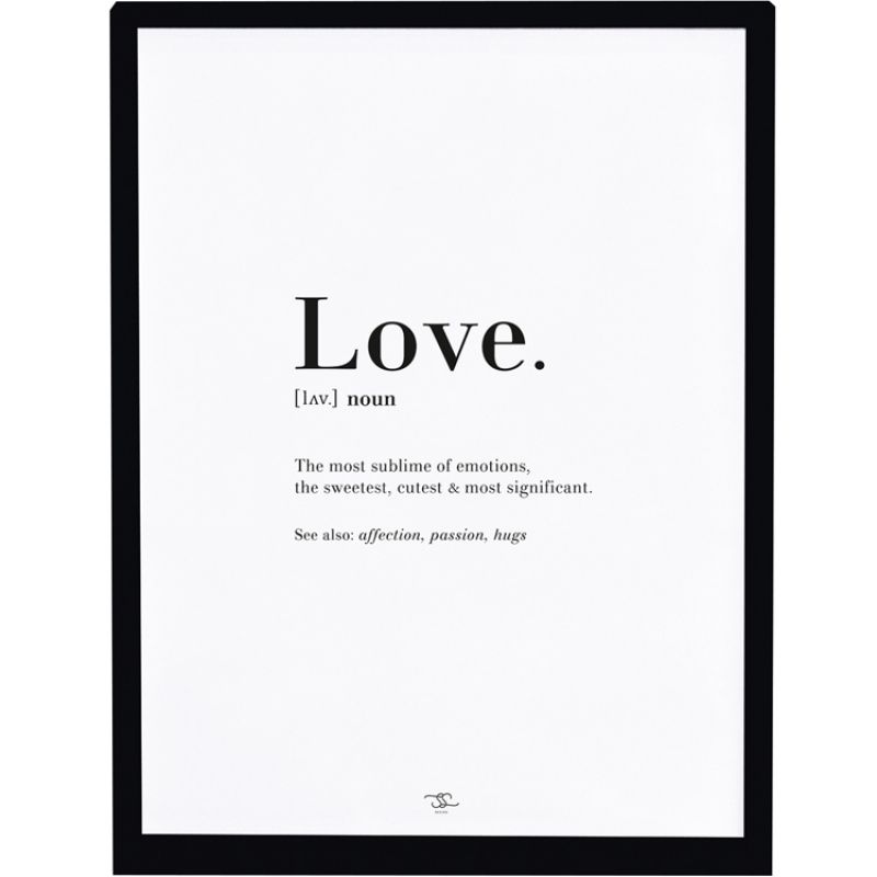 Affiche encadrée Love (30 x 40 cm) Lilipinso