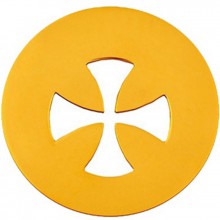 Médaille Signes Croix égale 16 mm (or jaune 750°)  par Maison La Couronne