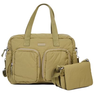 Sac à langer et pochette Mellow kaki Childhome