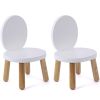 Lot de 2 petites chaises Ovaline blanches - Pioupiou et Merveilles