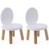 Lot de 2 petites chaises Ovaline blanches - Pioupiou et Merveilles