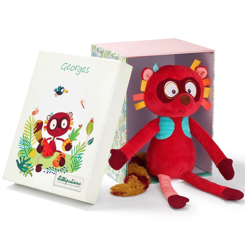 Peluche câline Georges le lémurien (29 cm) Lilliputiens