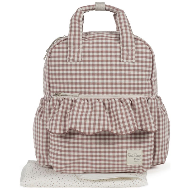 Sac à dos à langer Praliné Vichy Moka Walking Mum Produit 1