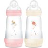 2 biberons Easy Start anti-colique 260ml Bonbon+Coton Tétine débit 2 - Reconditionné - MAM