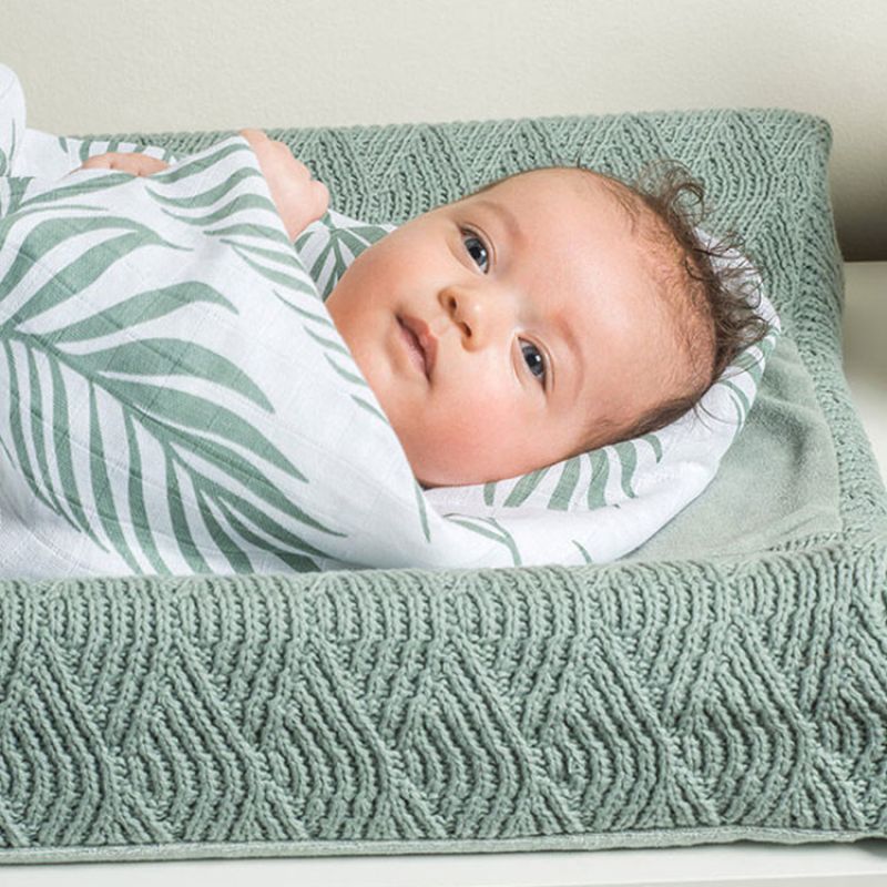 Lot de 4 langes Nature vert cendre (70 x 70 cm) Jollein Produit 2