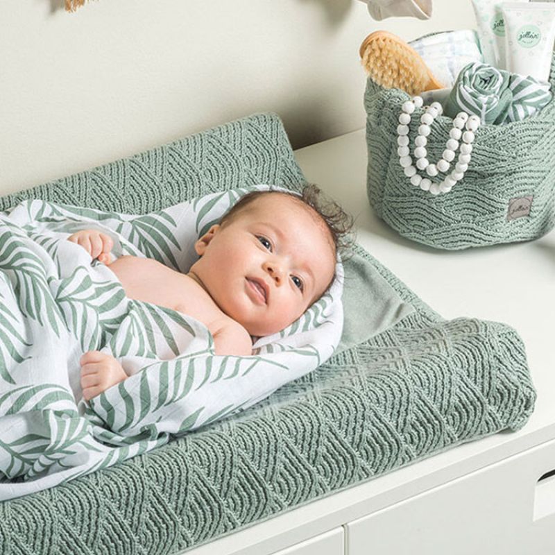 Lot de 4 langes Nature vert cendre (70 x 70 cm) Jollein Produit 3