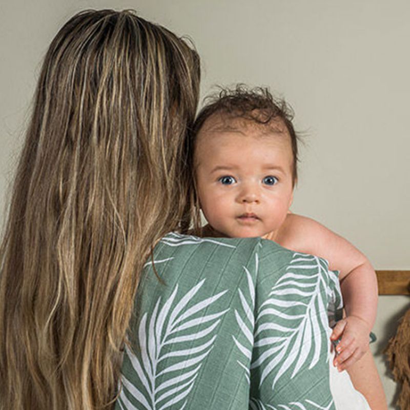 Lot de 4 langes Nature vert cendre (70 x 70 cm) Jollein Produit 4