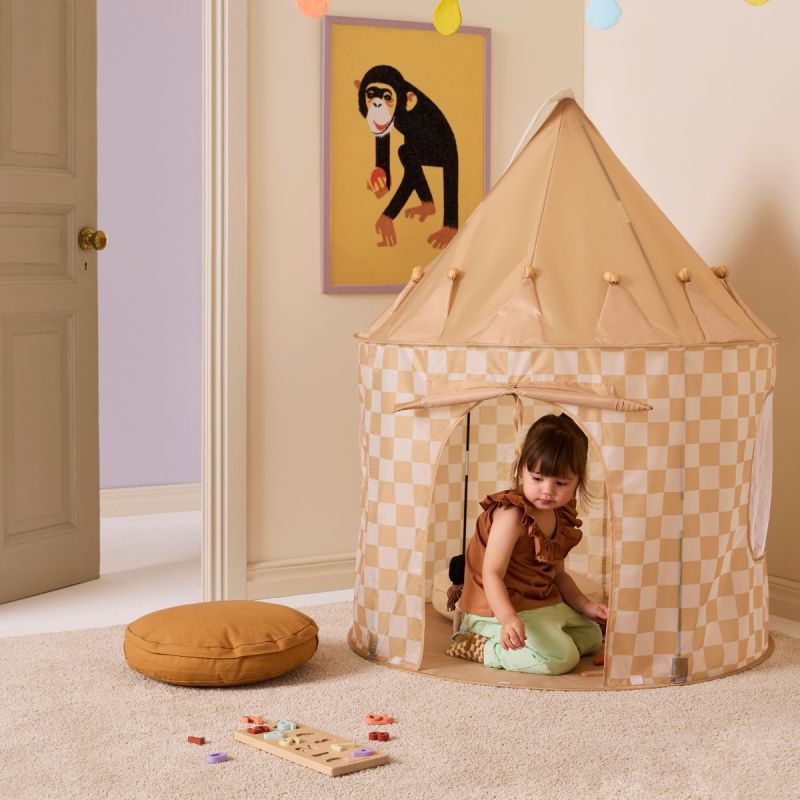 Tente de jeu à carreaux beige - Reconditionné Kid's Concept Produit 3