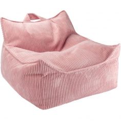 Fauteuil pouf Pink Mousse velours côtelé - Wigiwama