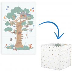 Tapis puzzle 3 en 1 Tiloo Treehouse (120 x 180 cm) - Play&Go