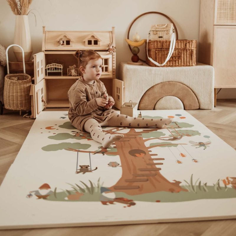 Tapis de jeu réversible 2 en 1 Tiloo Treehouse (120 x 180 cm) Play&Go Ambiance 2