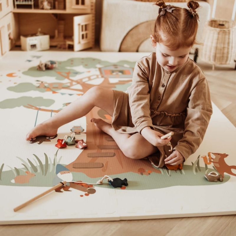 Tapis de jeu réversible 2 en 1 Tiloo Treehouse (120 x 180 cm) Play&Go Ambiance 7