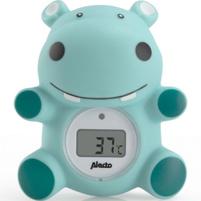 Alecto - Thermomètre de bain et d'intérieur hippopotame