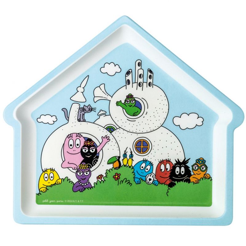 Assiette plate en forme de maison Barbapapa Petit Jour Paris