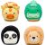 Variation Jaune, vert, beige du produit Lot de 4 balles doudous Jungle Doodballs de la marque Little Big Friends