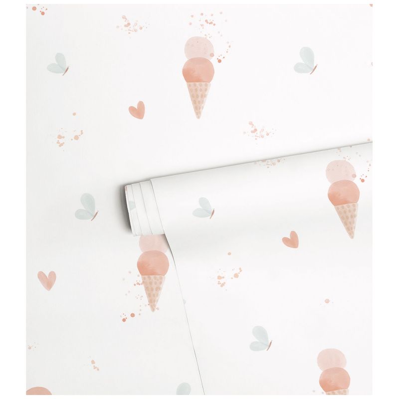 Papier peint Cherry Cherie glaces et papillons blue (50 cm x 10m)  Lilipinso Produit 5