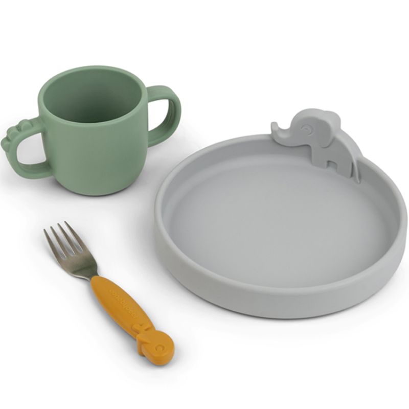 Coffret repas en silicone Deer friends Peekaboo mix (3 pièces) Done by Deer