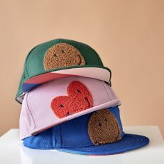 Casquette visière plate Little Gang Smile Ocean green